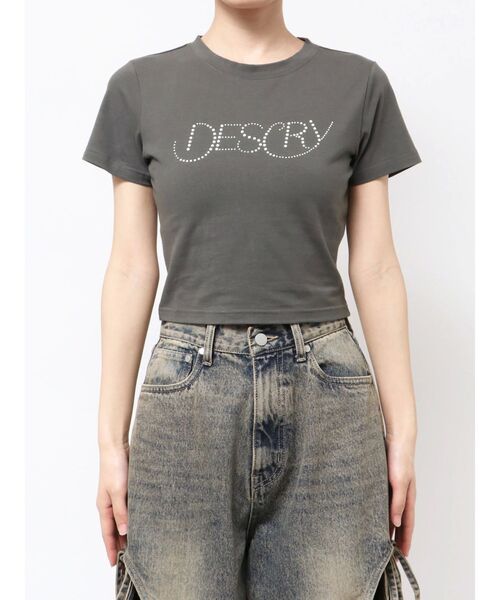 EMODA（エモダ）の「パールロゴTシャツ（Tシャツ/カットソー・レディース・グレー/ブルー/ブラック/ホワイト・FREE）」の16枚目の写真