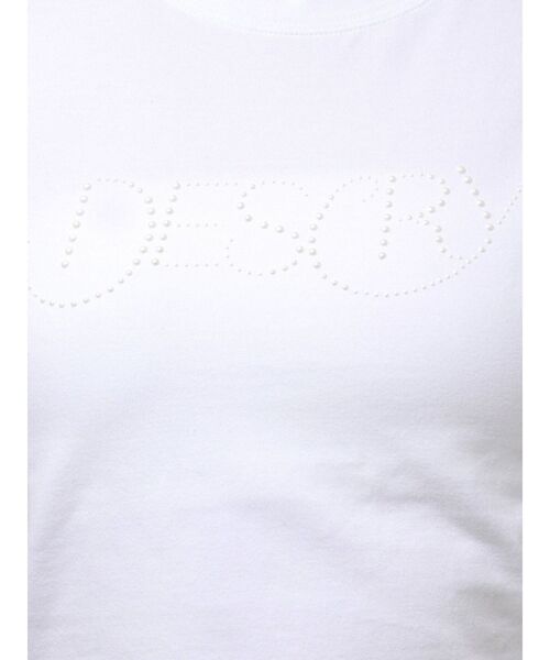 EMODA（エモダ）の「パールロゴTシャツ（Tシャツ/カットソー・レディース・グレー/ブルー/ブラック/ホワイト・FREE）」の12枚目の写真