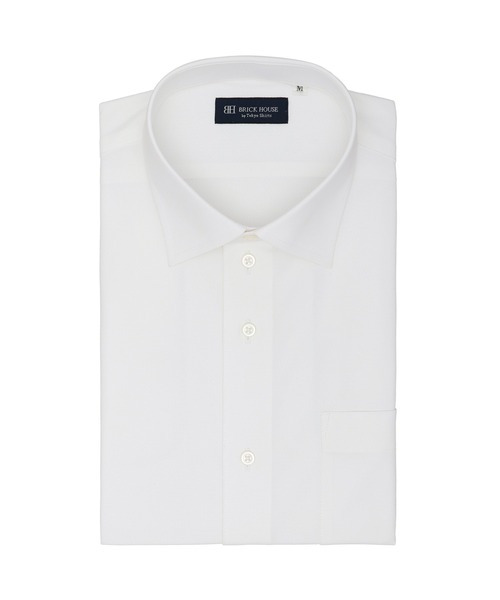 TOKYO SHIRTS(トウキョウシャツ)の「形態安定ノンアイロン ワイド 半袖ストレッチビジネスワイシャツ(ビジネスシャツ・メンズ・ホワイト・首回り39cm/首回り41cm/首回り42cm/首回り43cm/首回り37cm)」の1枚目の写真
