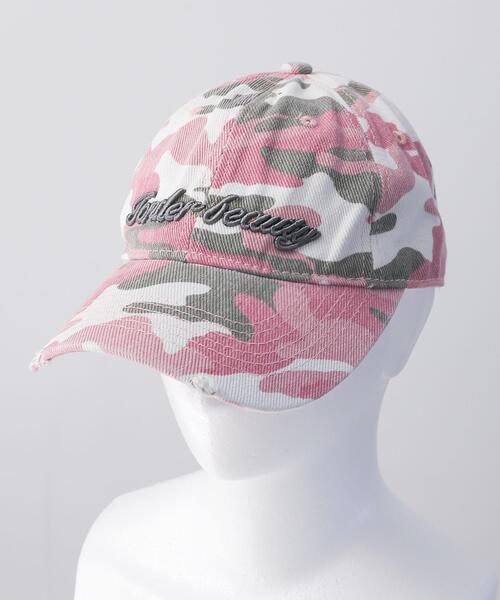 WEGO（ウィゴー）の「WEGO/刺繍カモフラキャップ（キャップ・レディース・ピンク/ダークグリーン/グレー・FREE）」の2枚目の写真