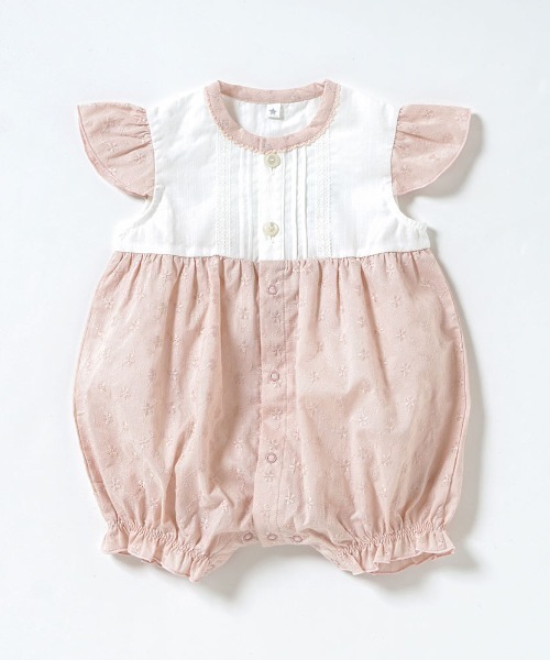 10mois（ディモワ）の「【10mois(ディモワ)】レースロンパース プリミー(小さめ)サイズ（ロンパース・キッズ・ホワイト/ピンク・50cm）」の11枚目の写真