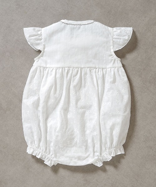 10mois（ディモワ）の「【10mois(ディモワ)】レースロンパース プリミー(小さめ)サイズ（ロンパース・キッズ・ホワイト/ピンク・50cm）」の10枚目の写真