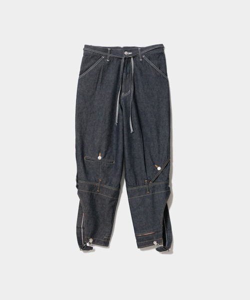 beautiful people(ビューティフルピープル)の「double-end left handtwill denim overall(サロペット/オーバーオール・レディース・ブラック/インディゴブルー・38)」の4枚目の写真