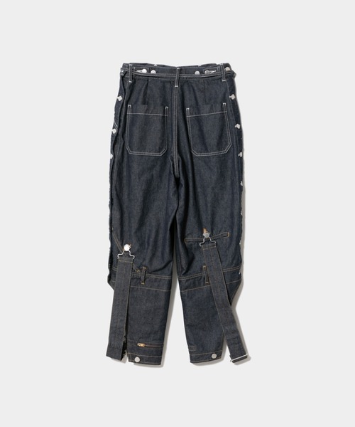 beautiful people(ビューティフルピープル)の「double-end left handtwill denim overall(サロペット/オーバーオール・レディース・ブラック/インディゴブルー・38)」の5枚目の写真