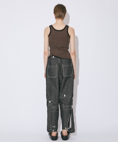 beautiful people(ビューティフルピープル)の「double-end left handtwill denim overall(サロペット/オーバーオール・レディース・ブラック/インディゴブルー・38)」の10枚目の写真