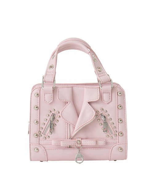 AVENCHUMU(アバンチュウム)の「Biker jacket-like bag(ショルダーバッグ・レディース・ブラック/ホワイト/ピンク・FREE)」の3枚目の写真