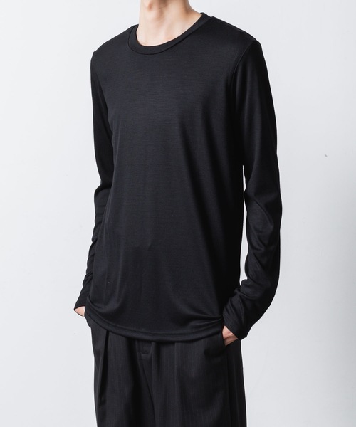 ATTACHMENT（アタッチメント）の「1/60 ウールスムース スリムフィット L/S TEE / 1/60 WOOL SMOOTH SLIM FIT L/S TEE（Tシャツ/カットソー・メンズ・ブラック/キャメル/ネイビー・3/2/1）」の5枚目の写真