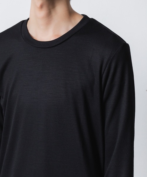 ATTACHMENT（アタッチメント）の「1/60 ウールスムース スリムフィット L/S TEE / 1/60 WOOL SMOOTH SLIM FIT L/S TEE（Tシャツ/カットソー・メンズ・ブラック/キャメル/ネイビー・3/2/1）」の9枚目の写真