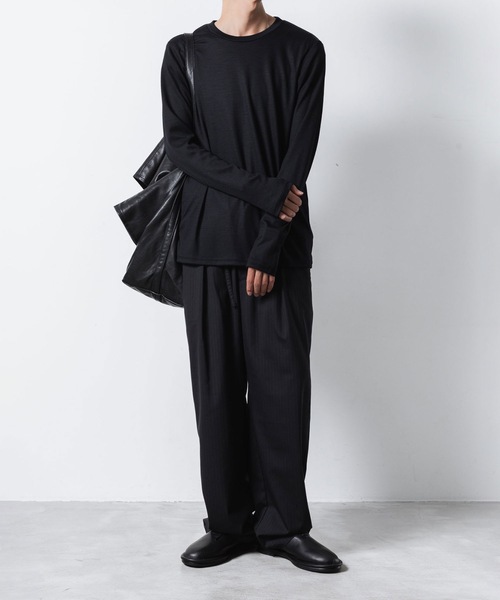 ATTACHMENT（アタッチメント）の「1/60 ウールスムース スリムフィット L/S TEE / 1/60 WOOL SMOOTH SLIM FIT L/S TEE（Tシャツ/カットソー・メンズ・ブラック/キャメル/ネイビー・3/2/1）」の11枚目の写真