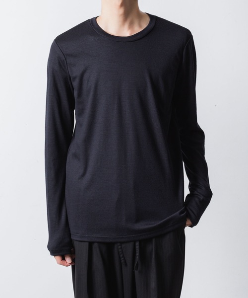 ATTACHMENT（アタッチメント）の「1/60 ウールスムース スリムフィット L/S TEE / 1/60 WOOL SMOOTH SLIM FIT L/S TEE（Tシャツ/カットソー・メンズ・ブラック/キャメル/ネイビー・3/2/1）」の13枚目の写真