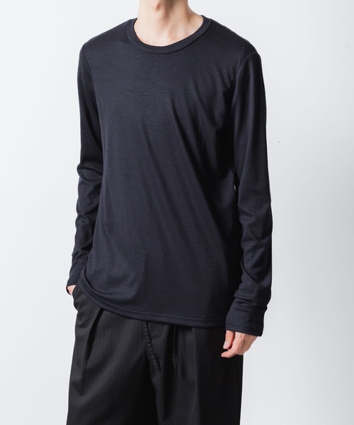 ATTACHMENT（アタッチメント）の「1/60 ウールスムース スリムフィット L/S TEE / 1/60 WOOL SMOOTH SLIM FIT L/S TEE（Tシャツ/カットソー・メンズ・ブラック/キャメル/ネイビー・3/2/1）」の15枚目の写真