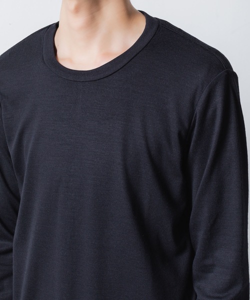 ATTACHMENT（アタッチメント）の「1/60 ウールスムース スリムフィット L/S TEE / 1/60 WOOL SMOOTH SLIM FIT L/S TEE（Tシャツ/カットソー・メンズ・ブラック/キャメル/ネイビー・3/2/1）」の18枚目の写真