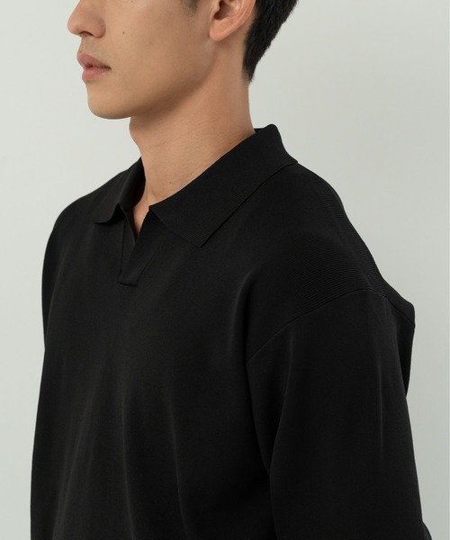 Blank Product.(ブランクプロダクト)の「5functionKnit polo(ポロシャツ・メンズ・ブラック/マルチ・M/L)」の5枚目の写真