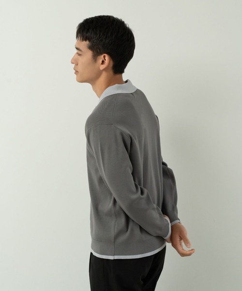 Blank Product.(ブランクプロダクト)の「5functionKnit polo(ポロシャツ・メンズ・ブラック/マルチ・M/L)」の14枚目の写真