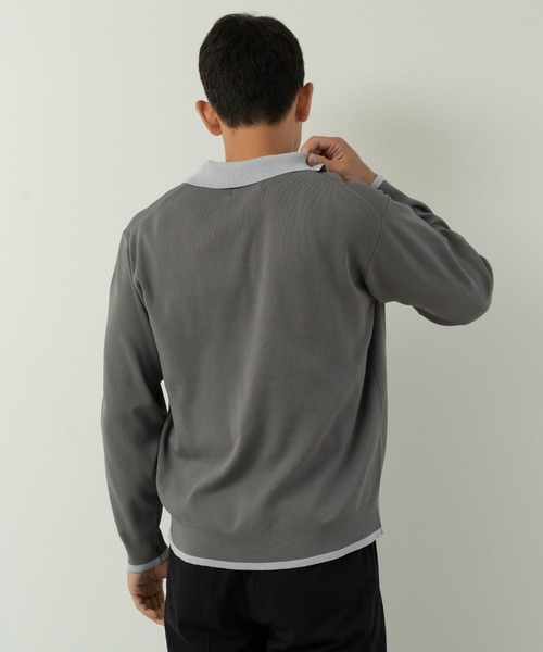 Blank Product.(ブランクプロダクト)の「5functionKnit polo(ポロシャツ・メンズ・ブラック/マルチ・M/L)」の15枚目の写真