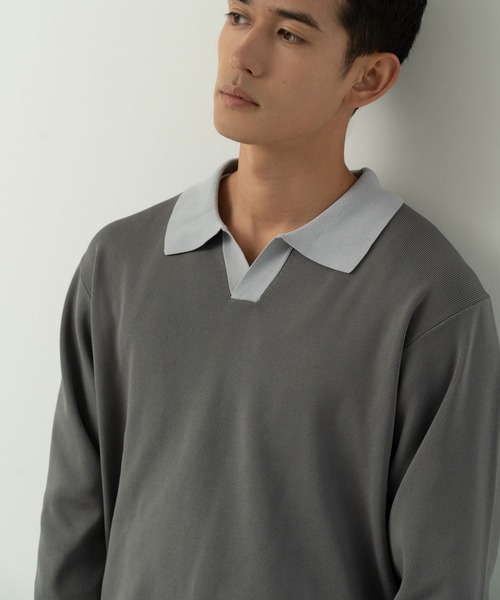 Blank Product.(ブランクプロダクト)の「5functionKnit polo(ポロシャツ・メンズ・ブラック/マルチ・M/L)」の17枚目の写真