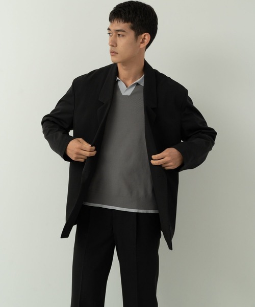 Blank Product.(ブランクプロダクト)の「5functionKnit polo(ポロシャツ・メンズ・ブラック/マルチ・M/L)」の20枚目の写真