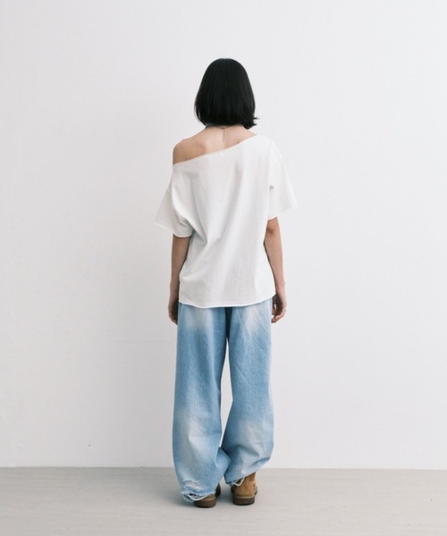 Midnight Move（ミッドナイトムーブ）の「Midnight Move／SET89 T（Tシャツ/カットソー・レディース・チャコール/ホワイト・FREE）」の7枚目の写真