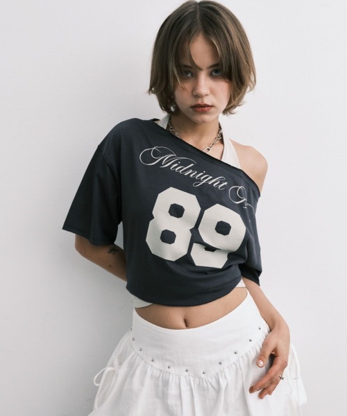 【MIDNIGHT MOVE】lace duo t Tシャツ Midnight Move／SET89 T（Tシャツ/カットソー）｜Midnight Move