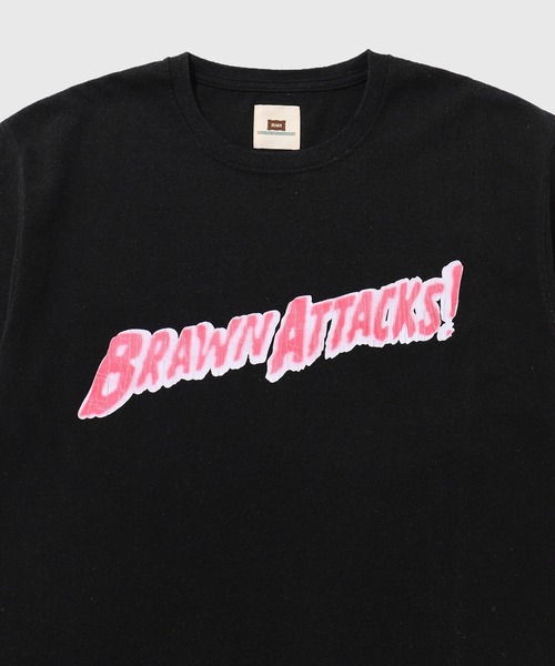 ADAM ET ROPE'(アダムエロペ)の「【BRAWN/ブラウン】ATTACKSI T-SH(Tシャツ/カットソー・メンズ・ブラック/ホワイト・M/L)」の3枚目の写真