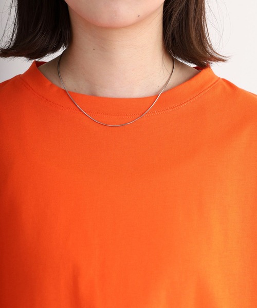 EGLANTINE(エグランティーヌ)の「EGLANTINE 袖フリンジレース5分袖カットソー(Tシャツ/カットソー・レディース・オフホワイト/ブラック/オレンジ/ベージュ・40)」の20枚目の写真