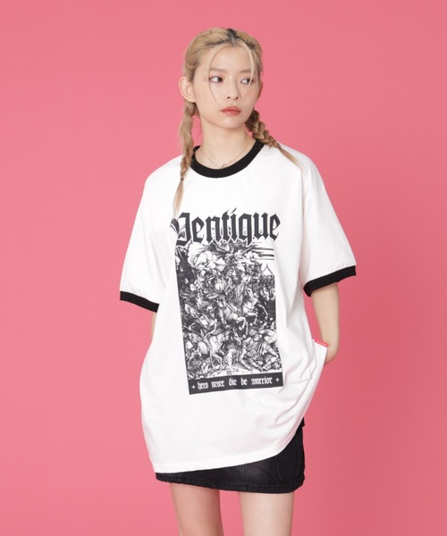 tシャツ VENTIQUE/ベンティーク/トリムTee レディース メンズ セール】VENTIQUE/ベンティーク/トリムTee（Tシャツ/カットソー