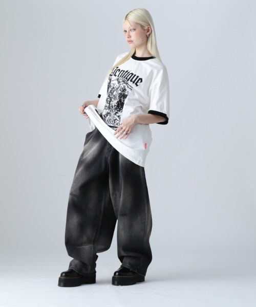 L.H.P（エルエイチピー）の「VENTIQUE/ベンティーク/トリムTee（Tシャツ/カットソー・レディース・ブラック/ホワイト・FREE）」の18枚目の写真