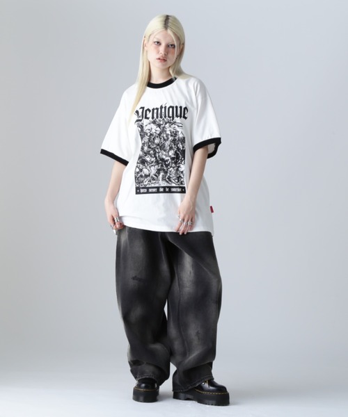 tシャツ VENTIQUE/ベンティーク/トリムTee レディース メンズ セール】VENTIQUE/ベンティーク/トリムTee（Tシャツ/カットソー