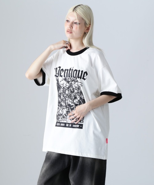 tシャツ VENTIQUE/ベンティーク/トリムTee レディース メンズ セール】VENTIQUE/ベンティーク/トリムTee（Tシャツ/カットソー