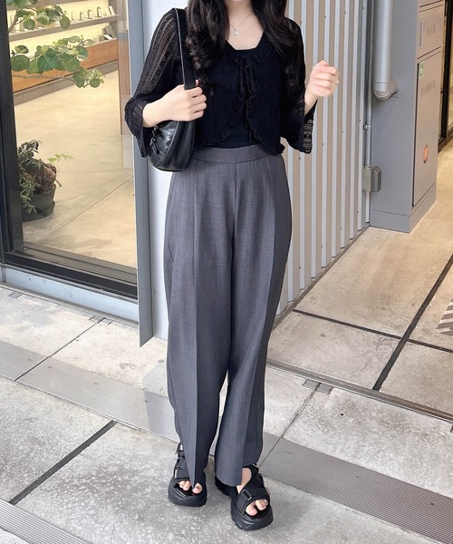 INGNI（イング）の「フリルリボンレースカーディガン（カーディガン/ボレロ・レディース・オフホワイト/ブラック・M）」の16枚目の写真