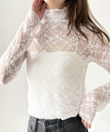 Amulet（アミュレット）の「インナーにもトップスにも♪ちょうどいい肌見せ　花柄シアートップス（インナーウェア/肌着）」