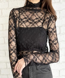 Amulet（アミュレット）の「インナーにもトップスにも♪ちょうどいい肌見せ　花柄シアートップス（インナーウェア/肌着）」