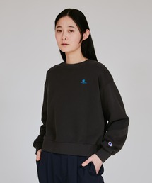 極美品⭐︎アメリ×チャンピオン スウェット ブラック　トレーナー　黒　ブラック Champion チャンピオン C8-Y044 relume 別注 リバースウィーブ