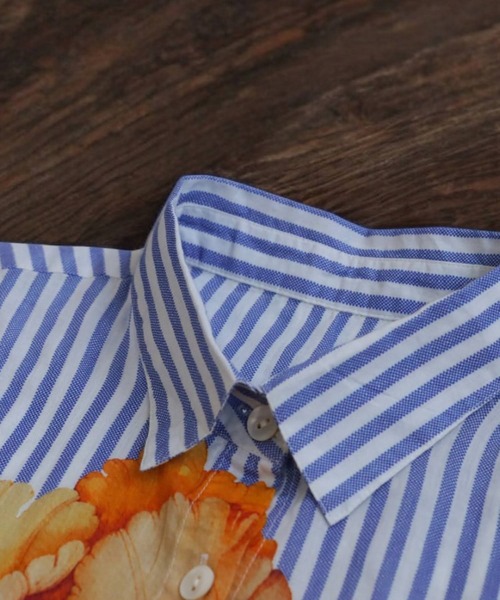 antiqua(アンティカ)の「花柄ストライプシャツ(シャツ/ブラウス・キッズ・ホワイト系その他・ONESIZE)」の18枚目の写真