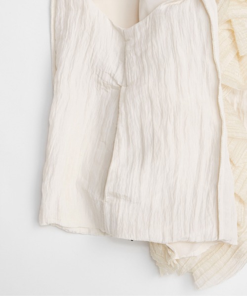 ベスト ジレ Washer Ruffle Tops/ワッシャーフリルトップス「MAISON SPECIAL/メゾンスペシャル」 レディース MAISON SPECIAL ベスト ジレ Washer Ruffle Tops/ワッシャー