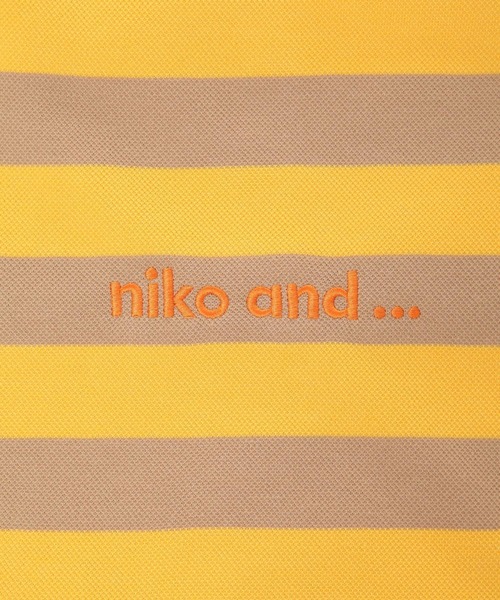niko and...（ニコアンド）の「オリジナルニコロゴボーダートートバッグ/Ｌサイズ（トートバッグ・レディース・ホワイト/イエロー/ネイビー・0）」の4枚目の写真