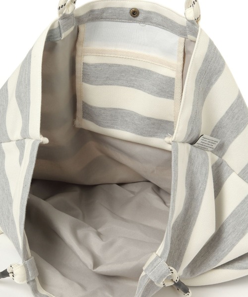 niko and...（ニコアンド）の「オリジナルニコロゴボーダートートバッグ/Ｌサイズ（トートバッグ・レディース・ホワイト/イエロー/ネイビー・0）」の10枚目の写真