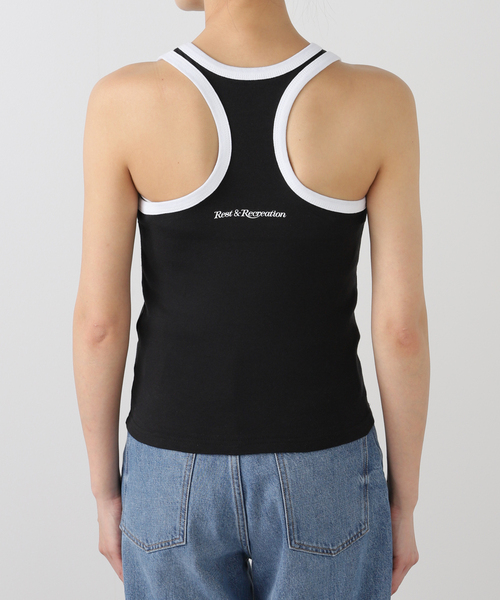 Rest&Recreation トップス　ブラック Rest&Recreation/レスト＆レクリエーション RACER TANK TOP