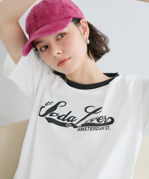 coca(coca)(コカ)の「ベーシックプリントTシャツ(Tシャツ/カットソー・レディース・E/D/F/A/B/C・XL/L/M/S)」の4枚目の写真