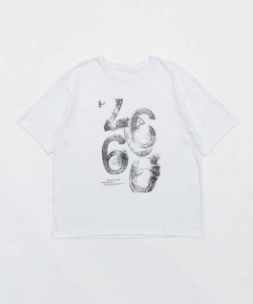 Figments(フィグメンツ)の「UPSIDEDOWNロゴビッグT(Tシャツ/カットソー・レディース・チャコールグレー/ホワイト・FREE)」の9枚目の写真