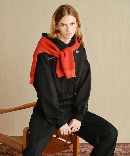 DOUBLE STANDARD CLOTHING(ダブルスタンダードクロージング)の「ハードコンパクト 裏毛プルオーバー(Tシャツ/カットソー・レディース・ブラック/グレー・FREE)」の2枚目の写真
