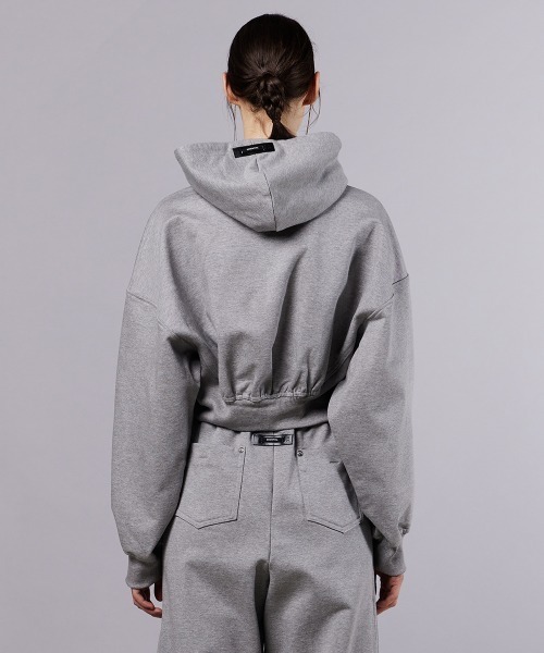 DOUBLE STANDARD CLOTHING(ダブルスタンダードクロージング)の「ハードコンパクト 裏毛プルオーバー(Tシャツ/カットソー・レディース・ブラック/グレー・FREE)」の7枚目の写真