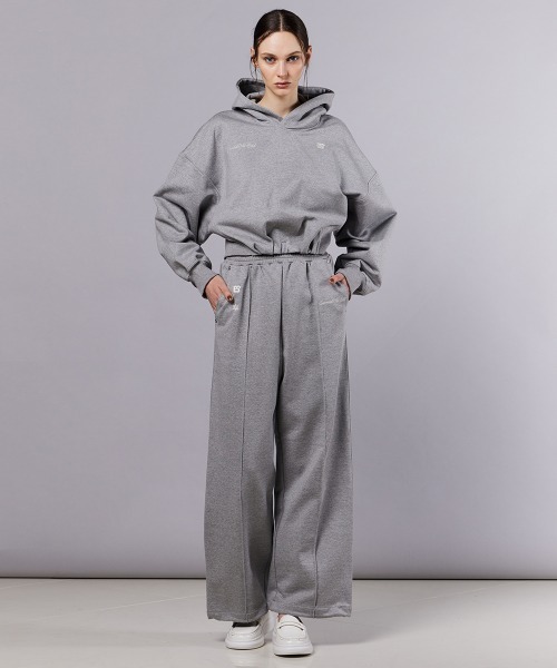 DOUBLE STANDARD CLOTHING(ダブルスタンダードクロージング)の「ハードコンパクト 裏毛プルオーバー(Tシャツ/カットソー・レディース・ブラック/グレー・FREE)」の16枚目の写真