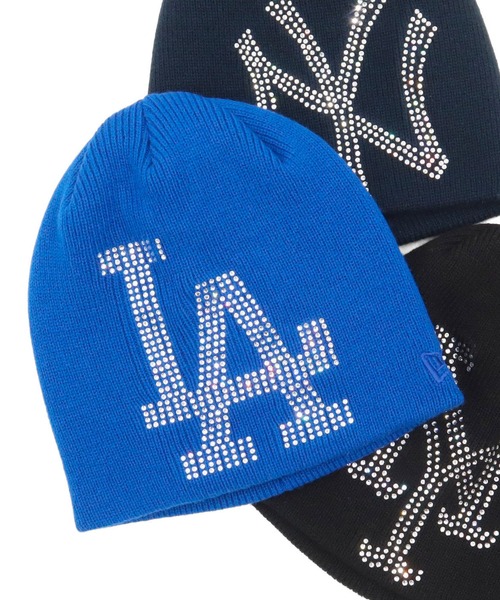 ニューエラ ニット帽ビーニー MLB ラインストーン（ニットキャップ