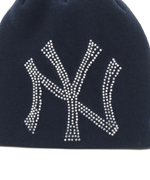 ニューエラ ニット帽ビーニー MLB ラインストーン（ニットキャップ