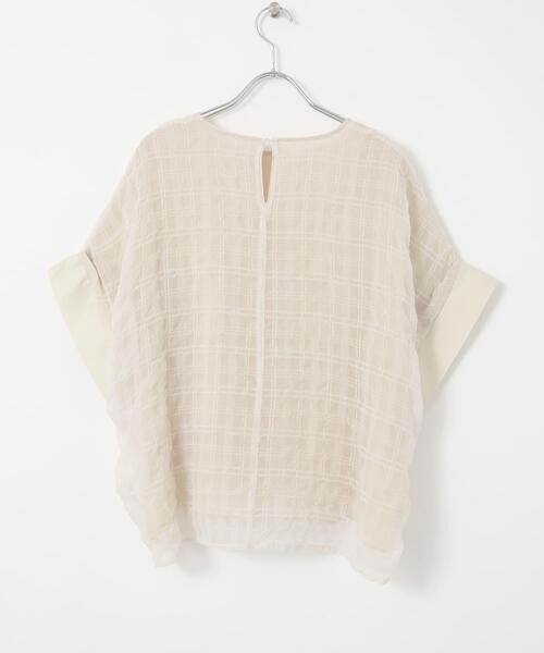 ITEMS URBANRESEARCH（アイテムズ アーバンリサーチ）の「シアーチェックレイヤードブラウス（シャツ/ブラウス・レディース・ブラック/ライトベージュ・FREE）」の16枚目の写真