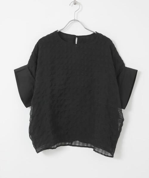 ITEMS URBANRESEARCH（アイテムズ アーバンリサーチ）の「シアーチェックレイヤードブラウス（シャツ/ブラウス・レディース・ブラック/ライトベージュ・FREE）」の19枚目の写真