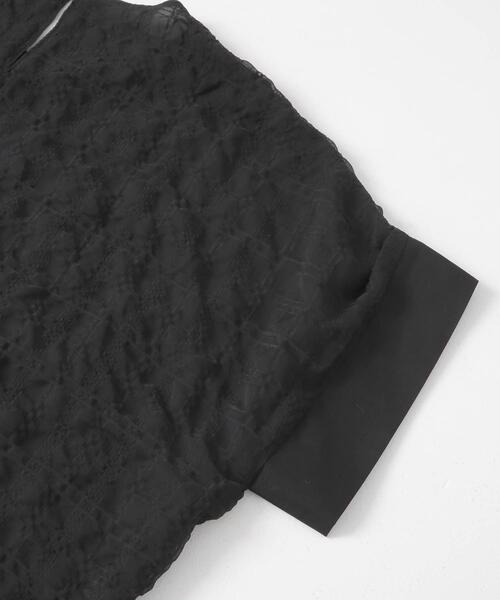 ITEMS URBANRESEARCH（アイテムズ アーバンリサーチ）の「シアーチェックレイヤードブラウス（シャツ/ブラウス・レディース・ブラック/ライトベージュ・FREE）」の18枚目の写真