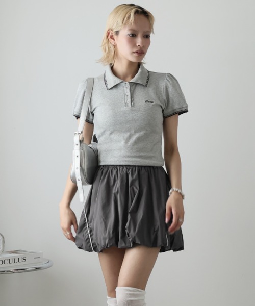 Ulysses(ユリシス)の「ライン入りバルーンミニスカート(スカート・レディース・グレー/ブラック/ホワイト・S/M)」の10枚目の写真