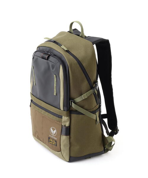 AVIREX（アヴィレックス）の「REGLESS DAYPACK / デイパック / AVIREX / アヴィレックス（バックパック/リュック・メンズ・ブラック/オリーブ系・F）」の9枚目の写真